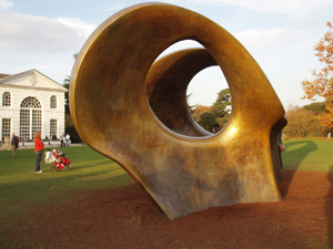Henry Moore's 'Double Oval', 1966, in front of The Orangery